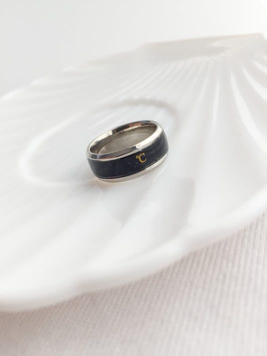 Temperature Reader Ring - Silver