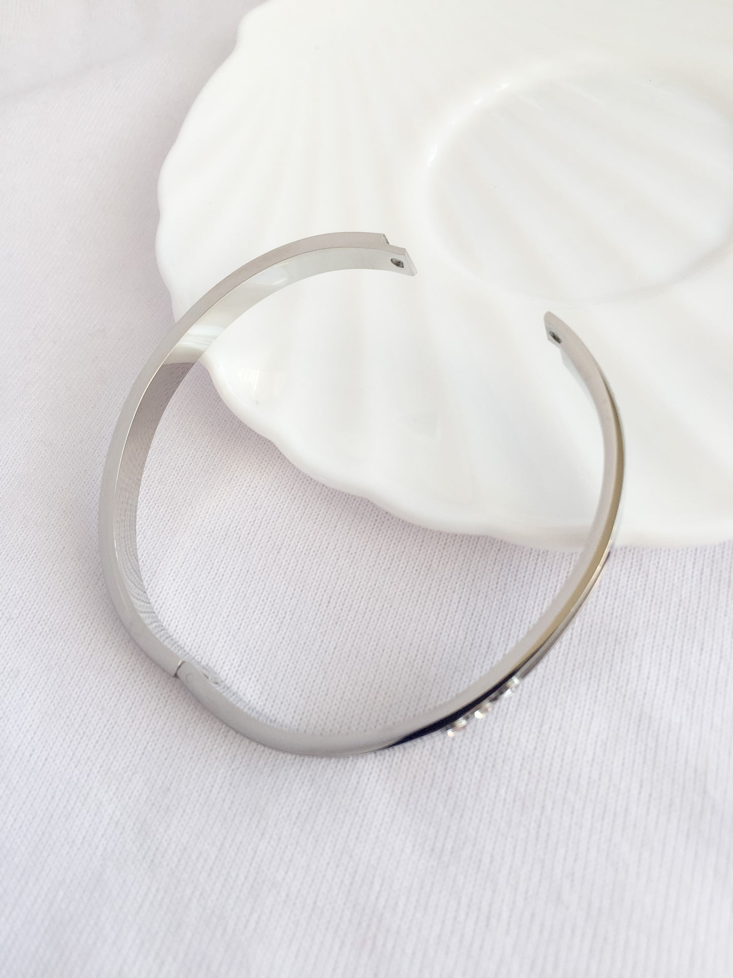 Diamanté Fidget Bangle - Silver
