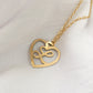 Letter Engraved Necklace - Gold