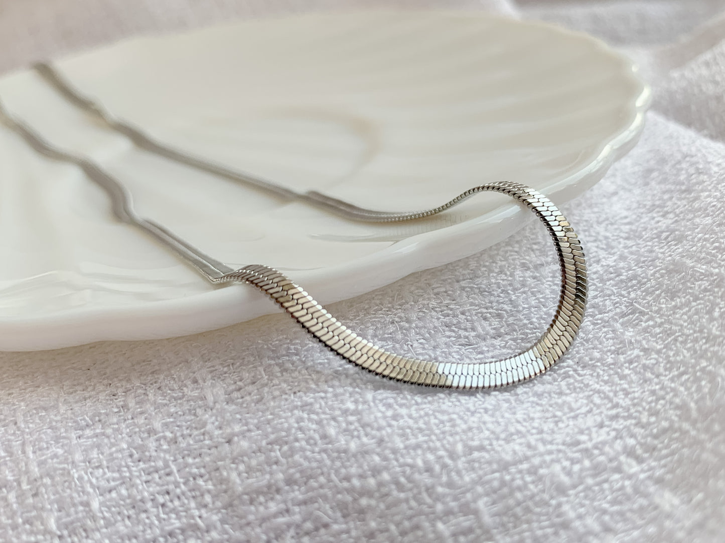Flat Snake Chain - Silver