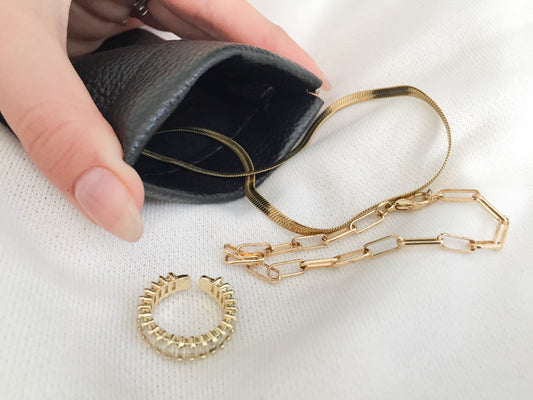PU Leather Magnetic Jewelry Pouch